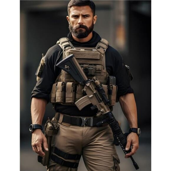 Mens tactical belt nylon heavy duty quick release rigger hiking work belt - Picture 4 of 7